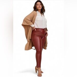 Torrid Pants Sz 24R Sky High Skinny Faux Leather High-Rise Special Events